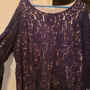 Plus size lace blouse